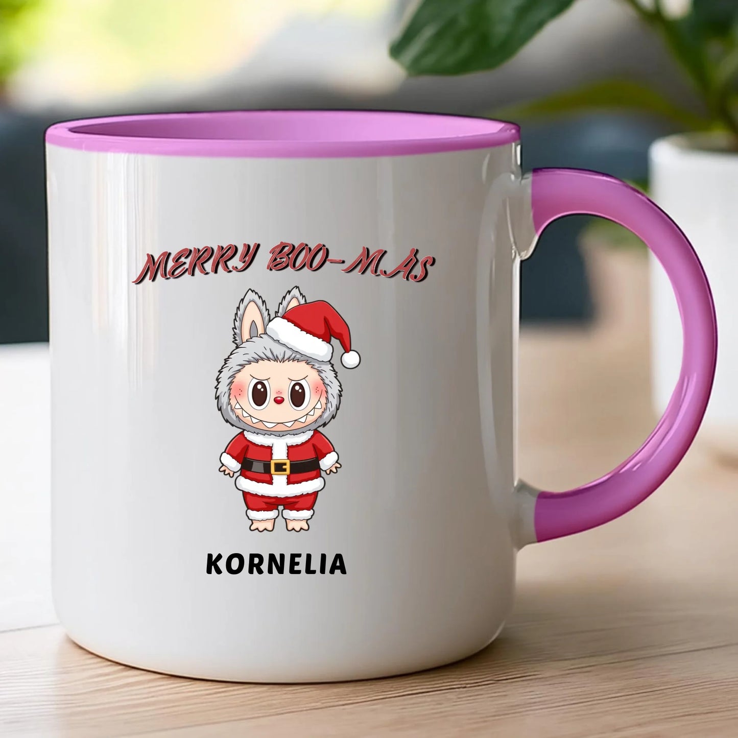 Personalizowany kubek na święta - Uroczy Potworek #513