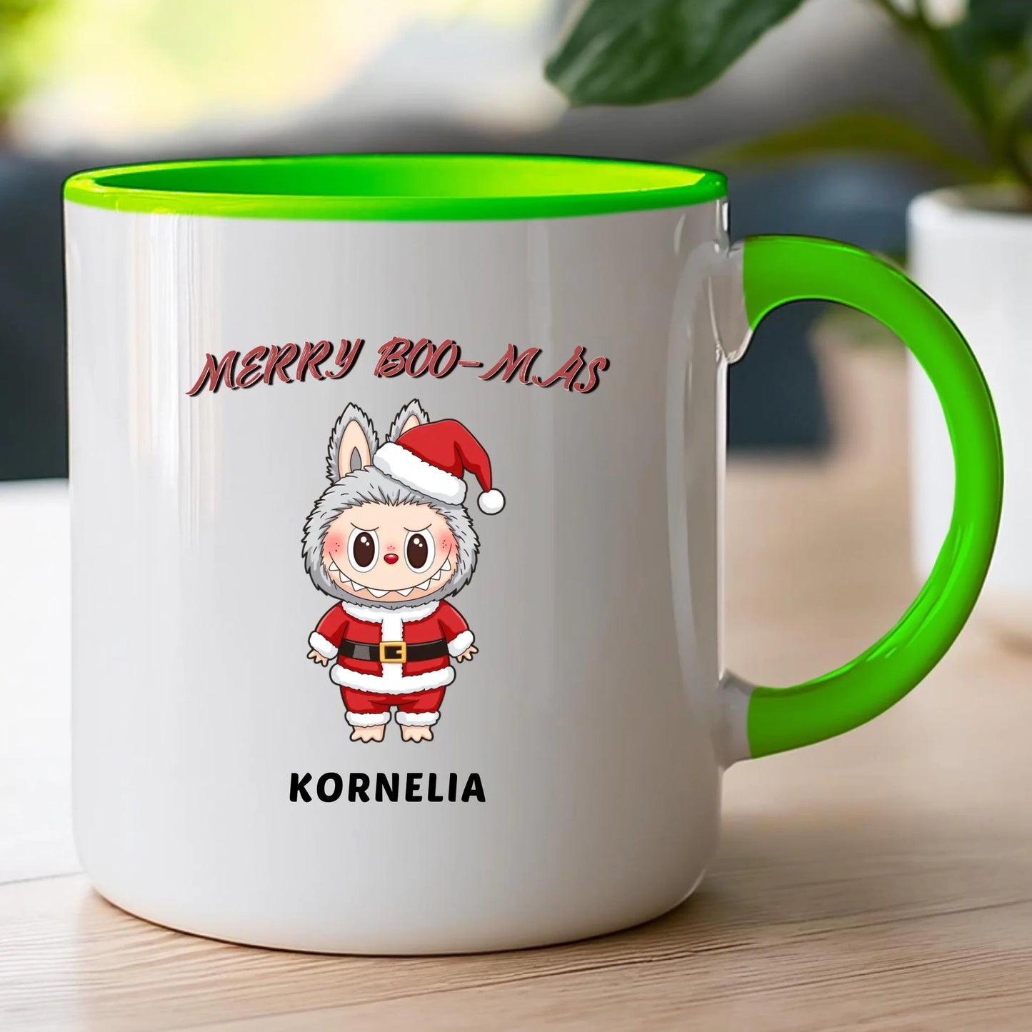 Personalizowany kubek na święta - Uroczy Potworek #513