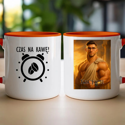 Kubek z własnym zdjęciem - grecki Bóg [generowane przez AI]