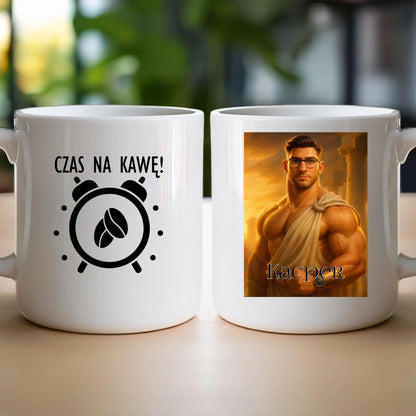 Kubek z własnym zdjęciem - grecki Bóg [generowane przez AI]