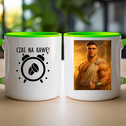 Kubek z własnym zdjęciem - grecki Bóg [generowane przez AI]