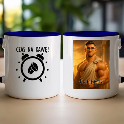 Kubek z własnym zdjęciem - grecki Bóg [generowane przez AI]