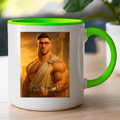 Kubek z własnym zdjęciem - grecki Bóg [generowane przez AI]