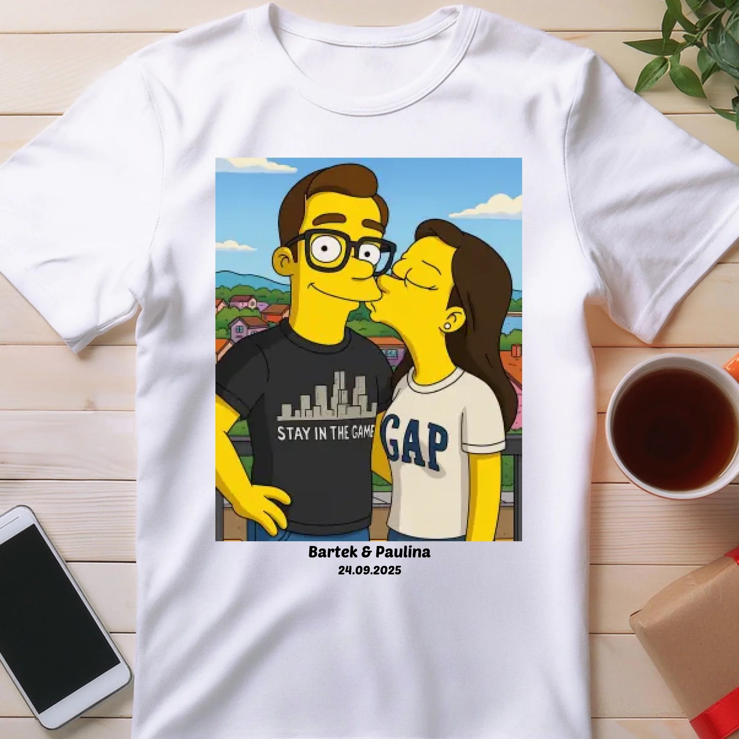 Koszulka - Twoje zdjęcie jak z Simpsonów [generowane przez AI]
