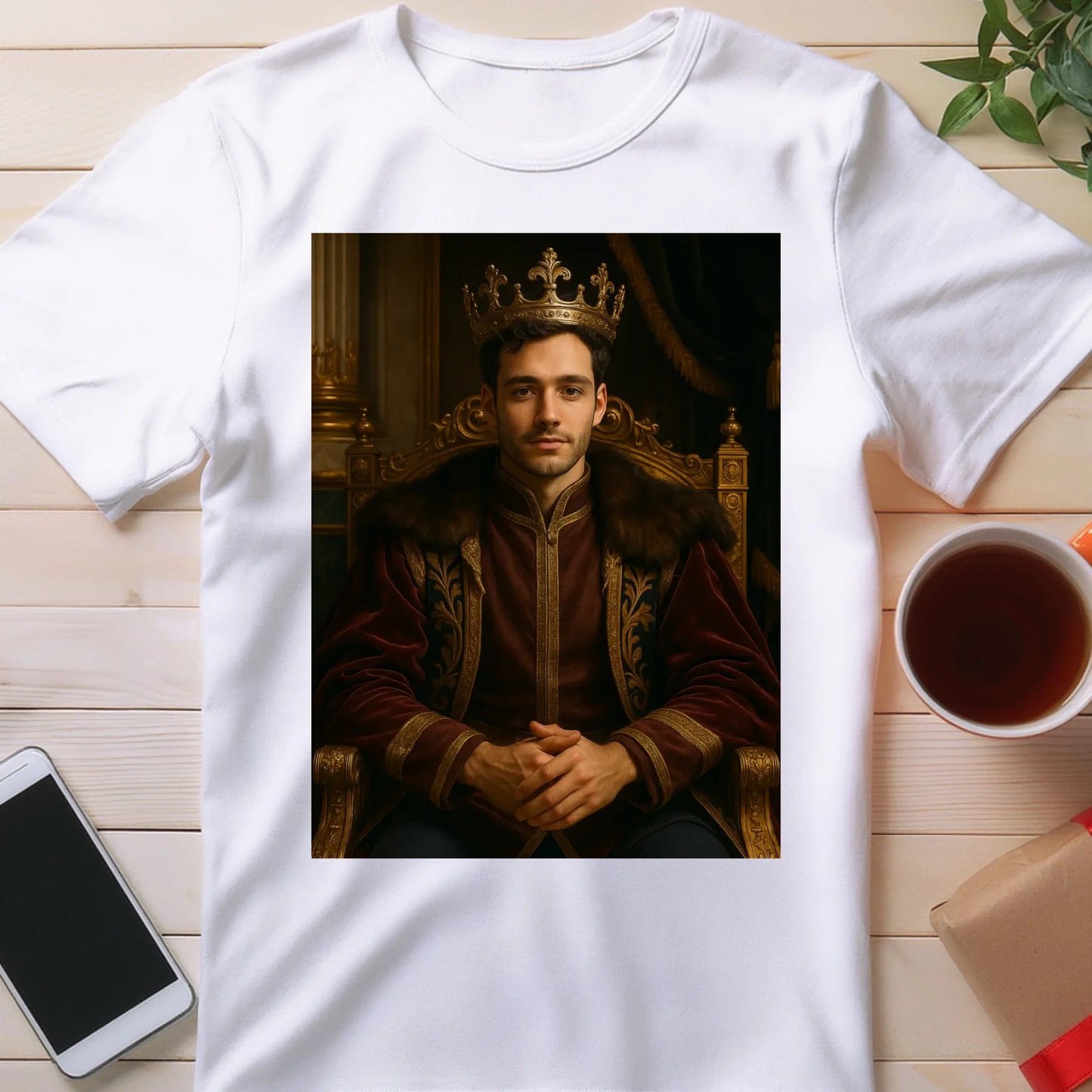 Koszulka - Królewski portret ze zdjęcia [generowany przez AI]