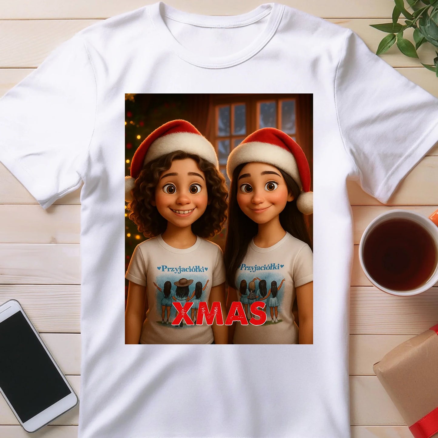 Koszulka z własnym zdjęciem - świąteczny klimat [generowane przez AI]