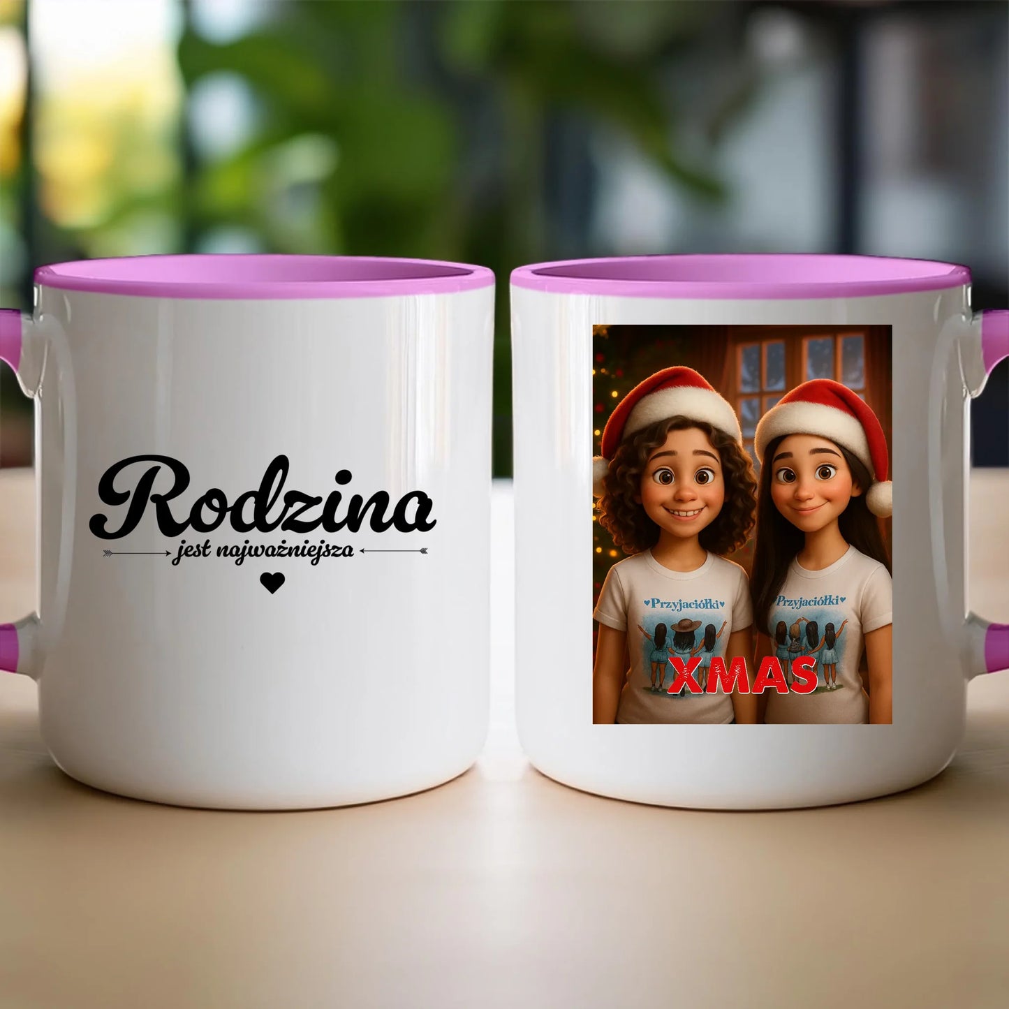 Kubek z własnym zdjęciem - świąteczny klimat [generowane przez AI]