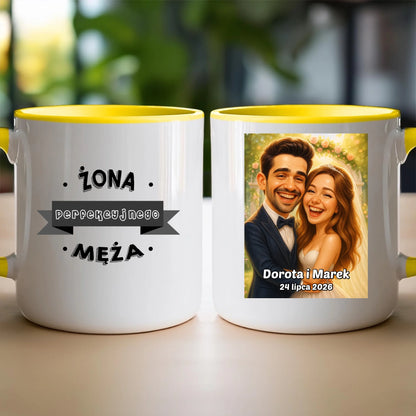 Personalizowany Kubek - ślubna karykatura [generowana przez AI]