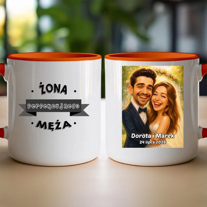 Personalizowany Kubek - ślubna karykatura [generowana przez AI]