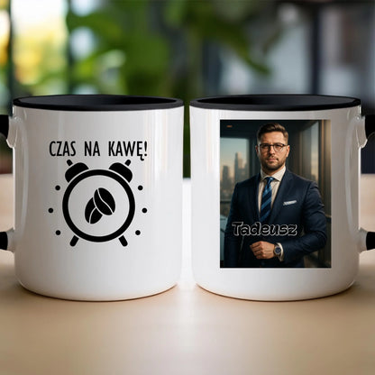 Kubek - portret biznesmen / bizneswoman [generowany przez AI]