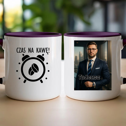 Kubek - portret biznesmen / bizneswoman [generowany przez AI]