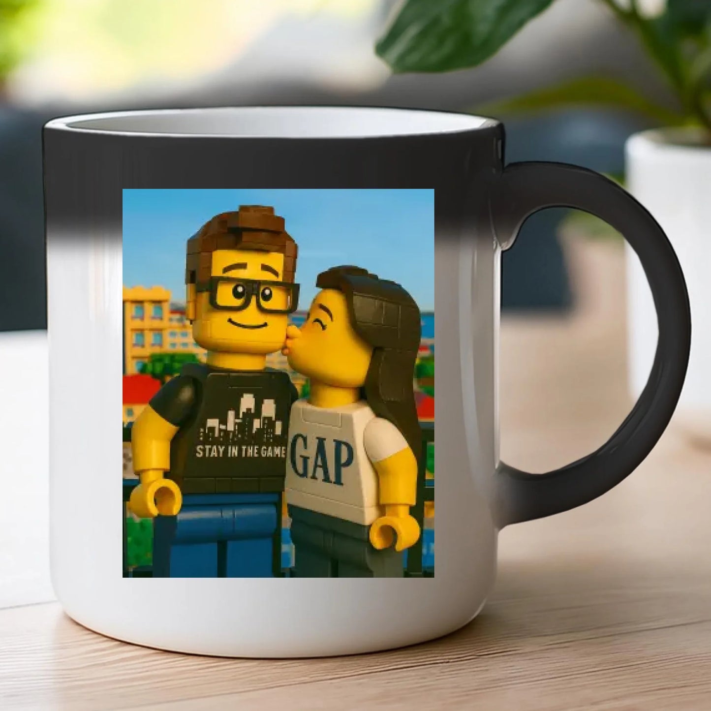 Kubek - Twoje zdjęcie z klocków LEGO [generowane przez AI]