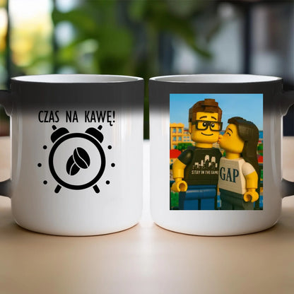 Kubek - Twoje zdjęcie z klocków LEGO [generowane przez AI]