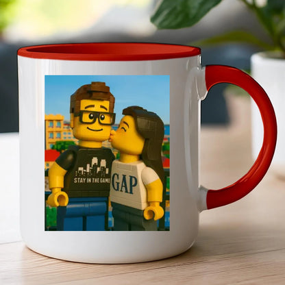 Kubek - Twoje zdjęcie z klocków LEGO [generowane przez AI]