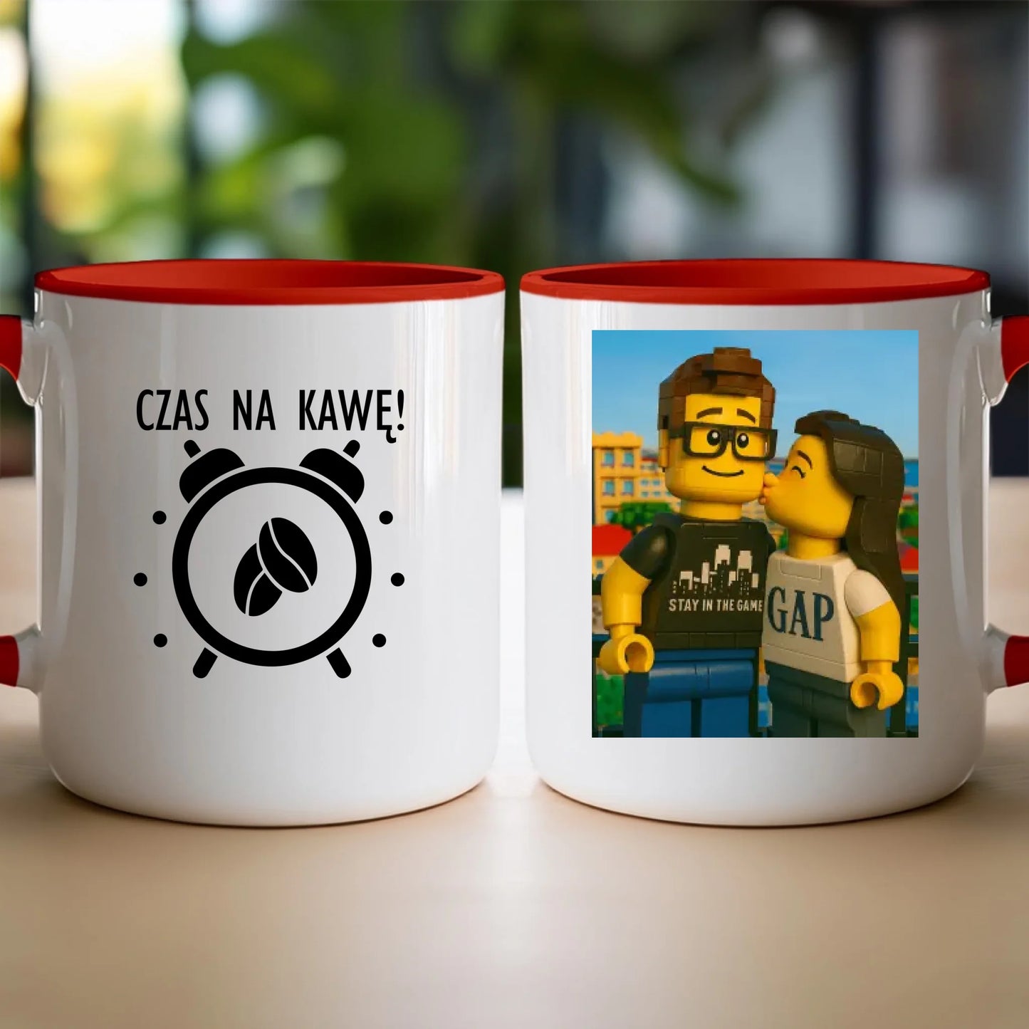 Kubek - Twoje zdjęcie z klocków LEGO [generowane przez AI]