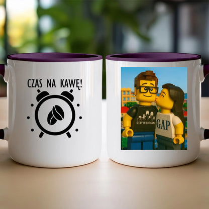 Kubek - Twoje zdjęcie z klocków LEGO [generowane przez AI]