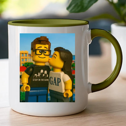 Kubek - Twoje zdjęcie z klocków LEGO [generowane przez AI]