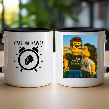 Kubek - Twoje zdjęcie z klocków LEGO [generowane przez AI]