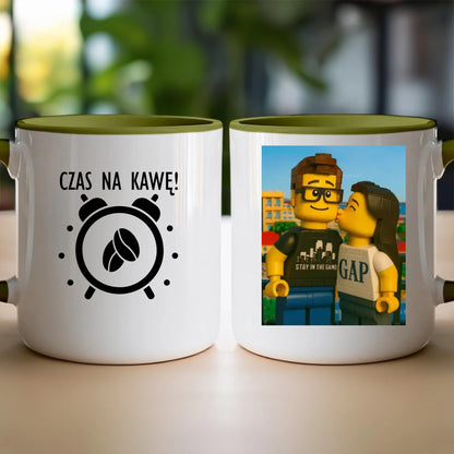 Kubek - Twoje zdjęcie z klocków LEGO [generowane przez AI]