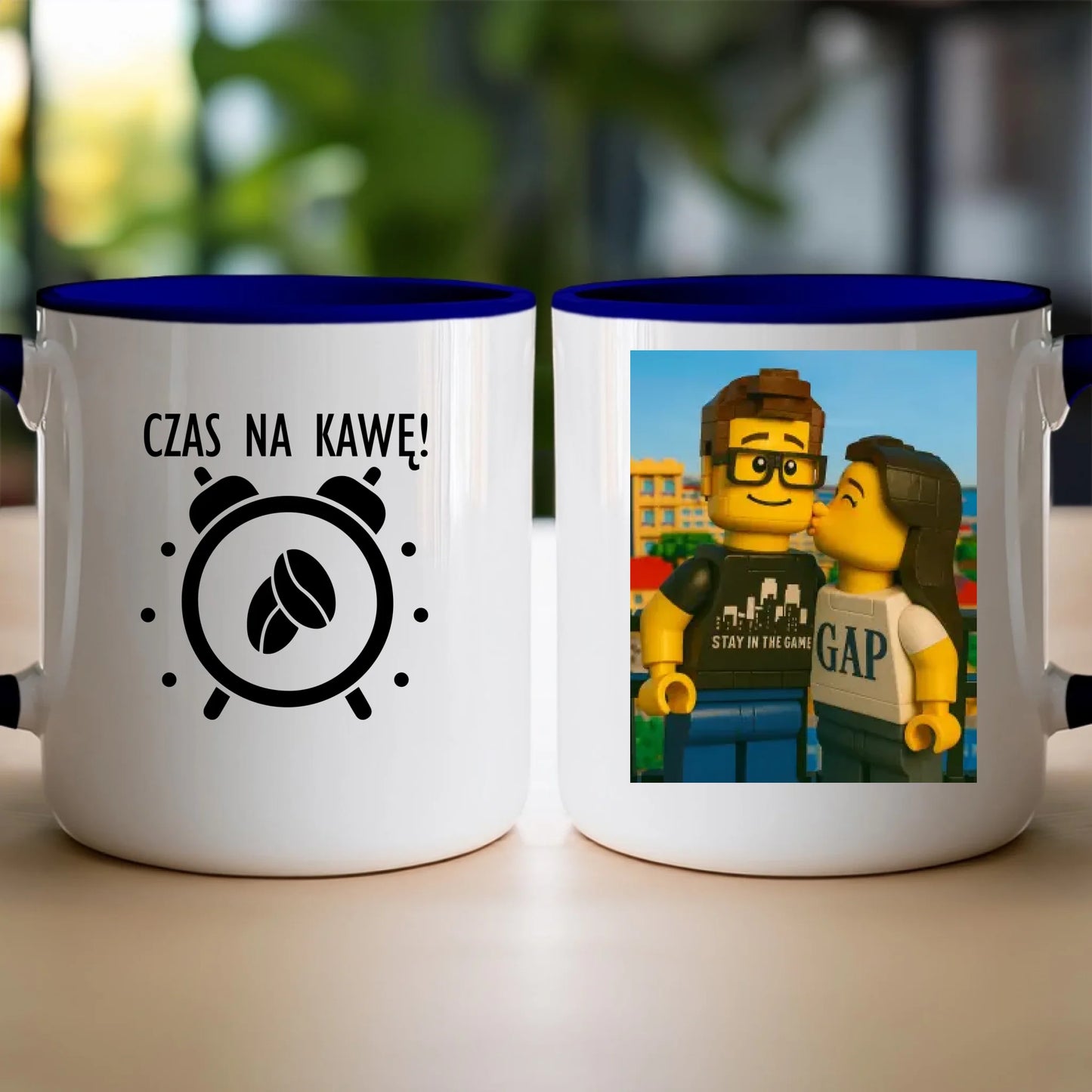 Kubek - Twoje zdjęcie z klocków LEGO [generowane przez AI]
