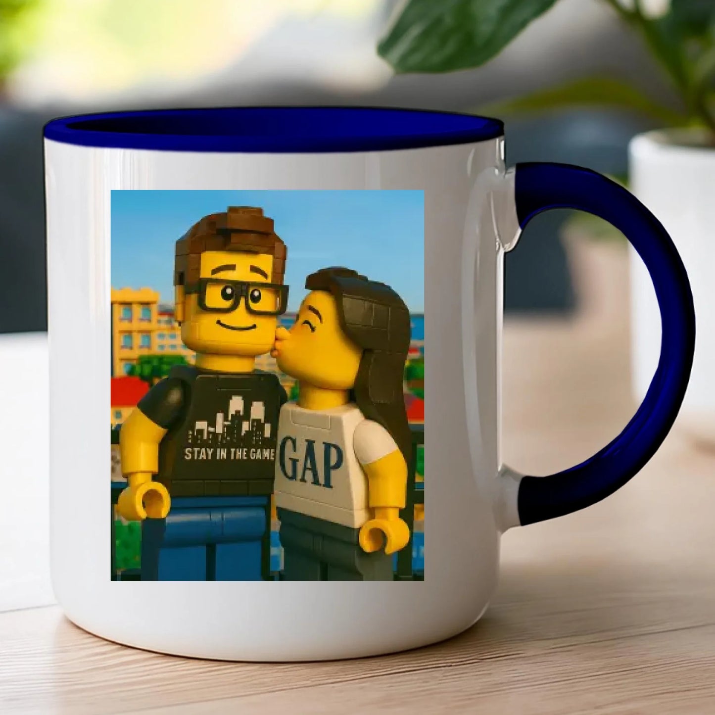 Kubek - Twoje zdjęcie z klocków LEGO [generowane przez AI]