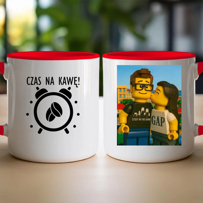 Kubek - Twoje zdjęcie z klocków LEGO [generowane przez AI]