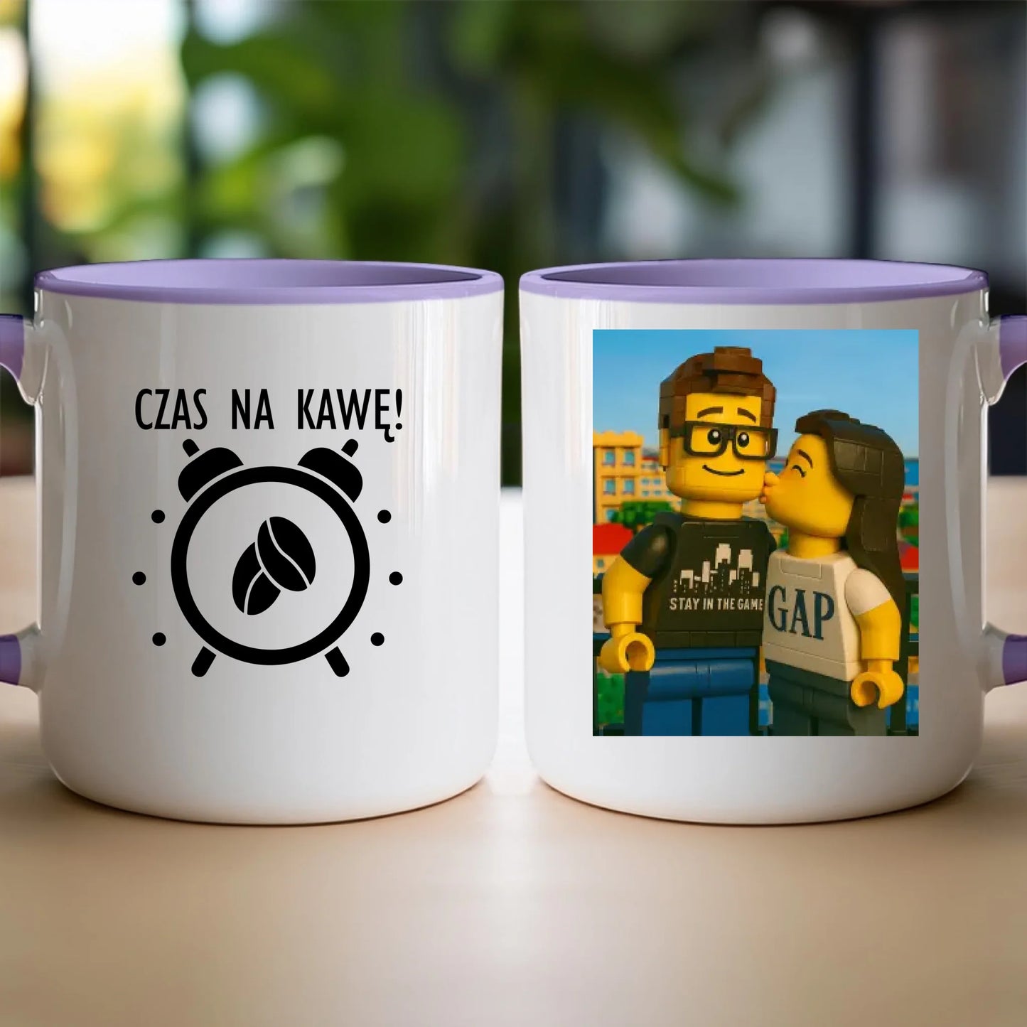 Kubek - Twoje zdjęcie z klocków LEGO [generowane przez AI]