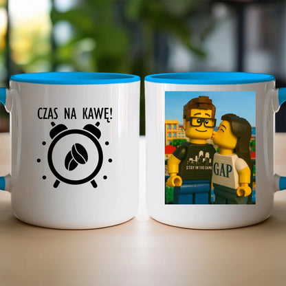 Kubek - Twoje zdjęcie z klocków LEGO [generowane przez AI]