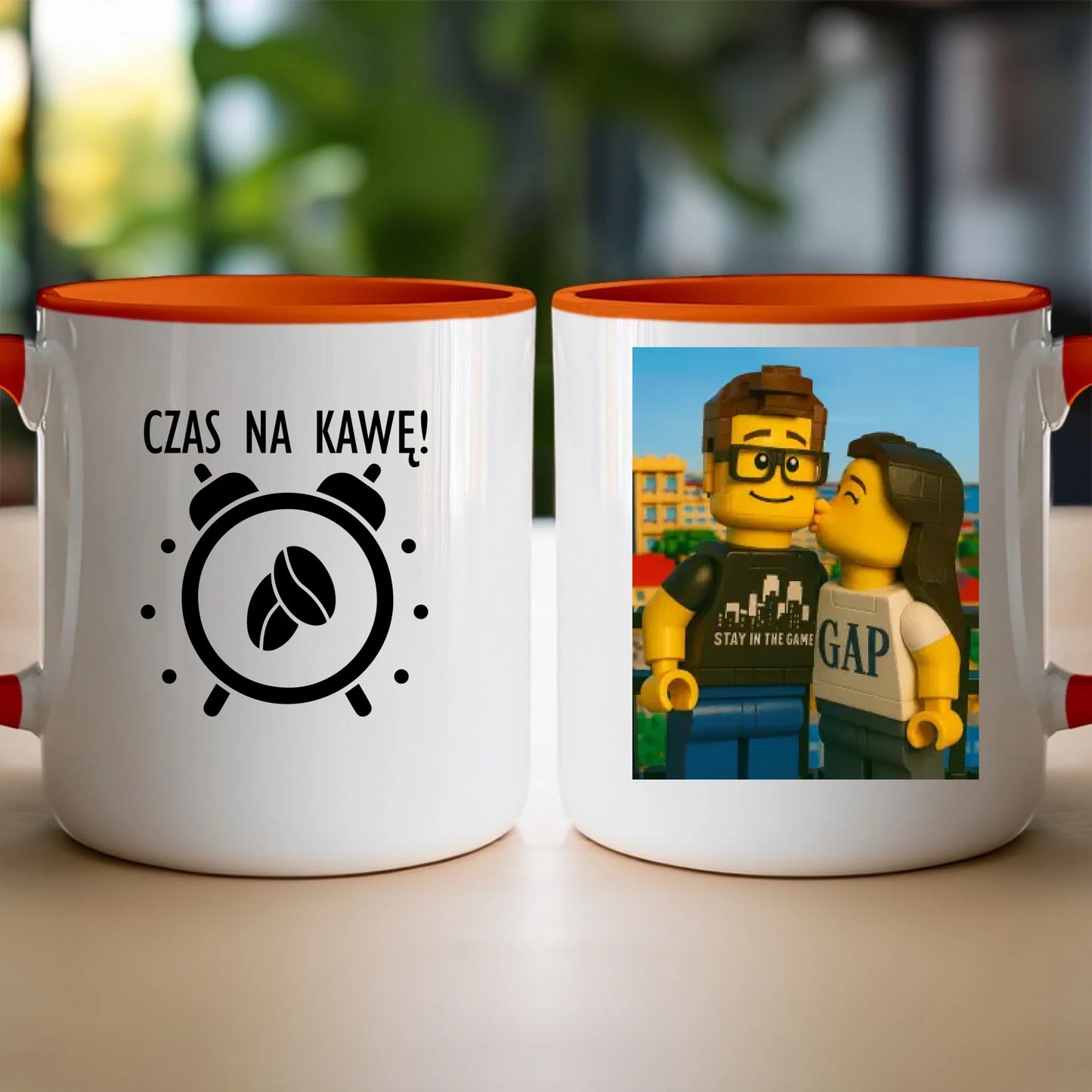 Kubek - Twoje zdjęcie z klocków LEGO [generowane przez AI]