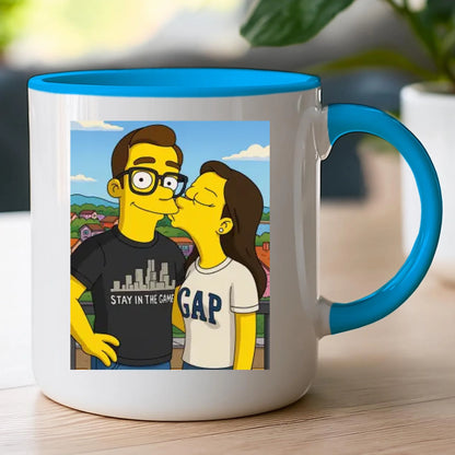 Kubek - Twoje zdjęcie jak z Simpsonów [generowane przez AI]