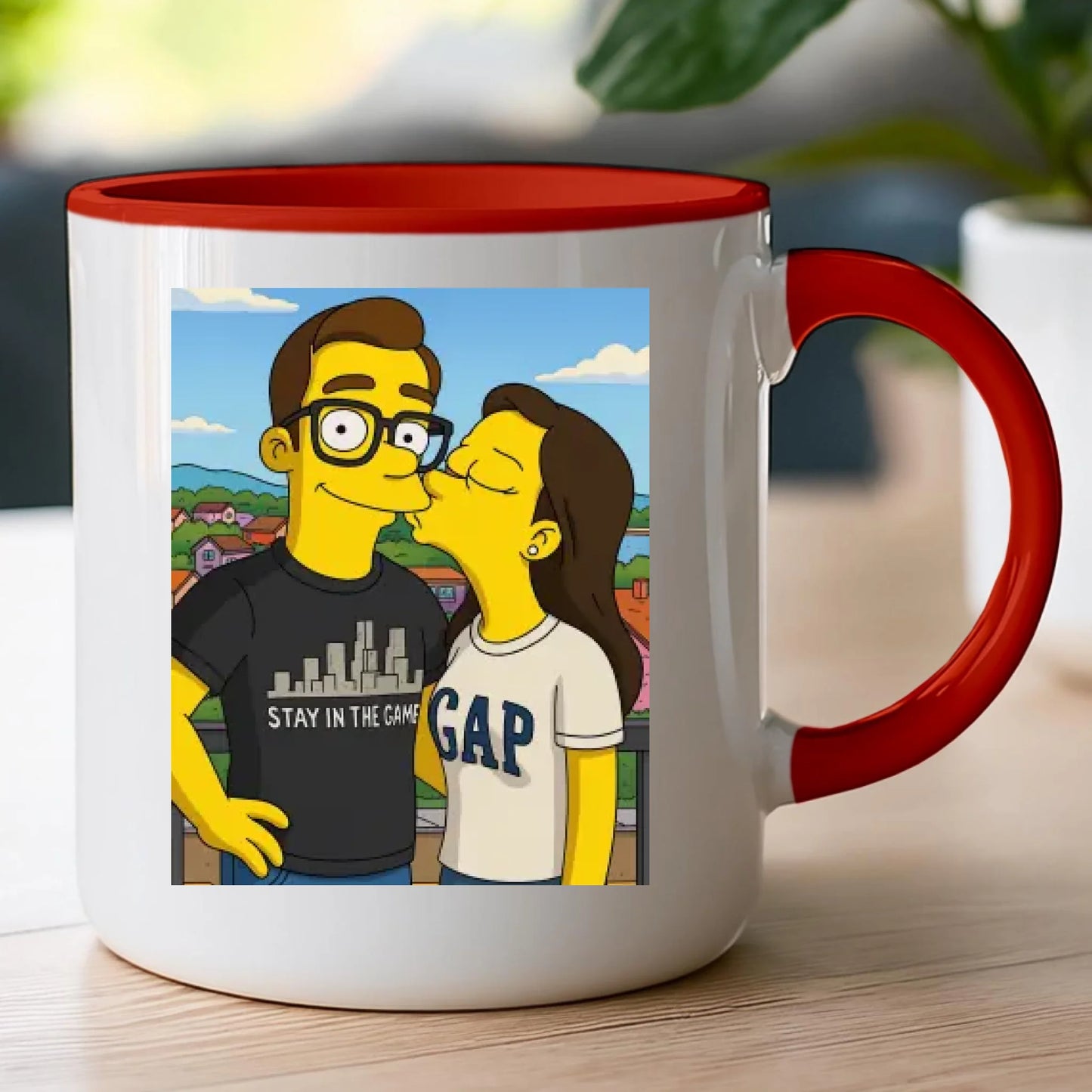 Kubek - Twoje zdjęcie jak z Simpsonów [generowane przez AI]