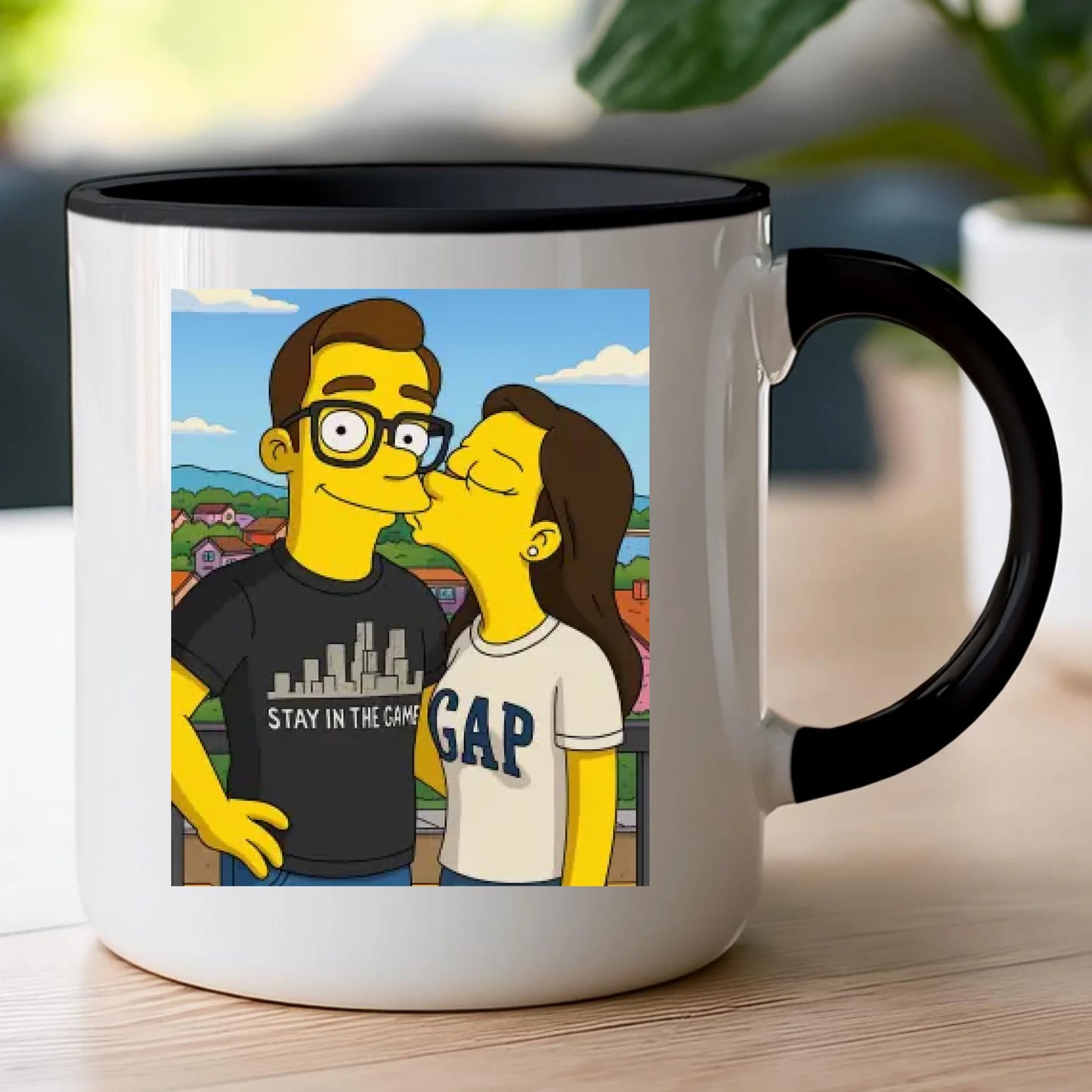 Kubek - Twoje zdjęcie jak z Simpsonów [generowane przez AI]