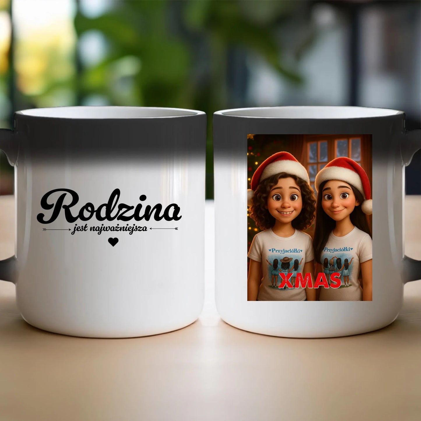 Kubek z własnym zdjęciem - świąteczny klimat [generowane przez AI]