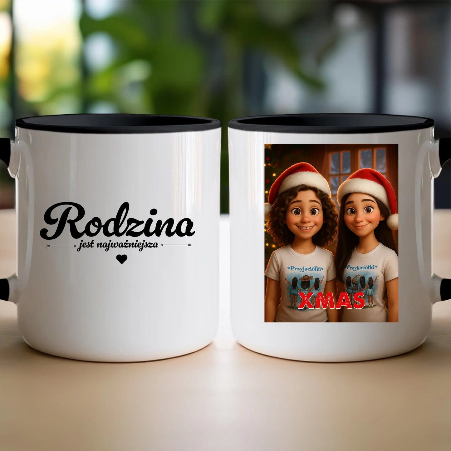 Kubek z własnym zdjęciem - świąteczny klimat [generowane przez AI]