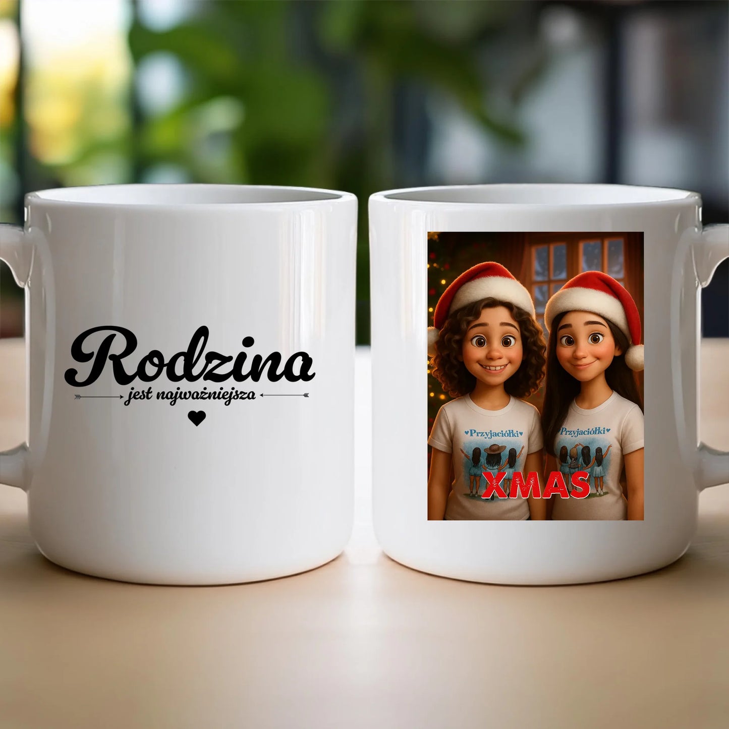 Kubek z własnym zdjęciem - świąteczny klimat [generowane przez AI]