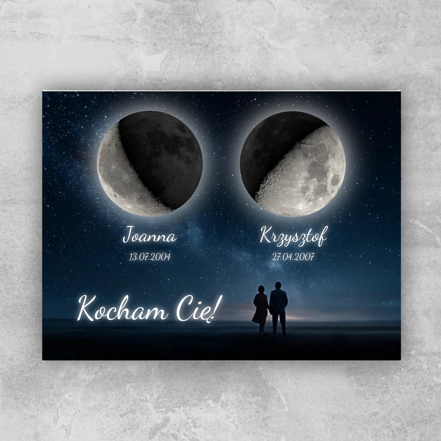 Fotoobraz fazy księżyca - zakochani