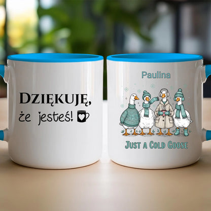 Kubek personalizowany - świąteczne gęsi #297