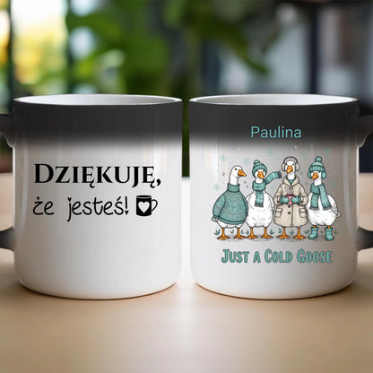 Kubek personalizowany - świąteczne gęsi #297