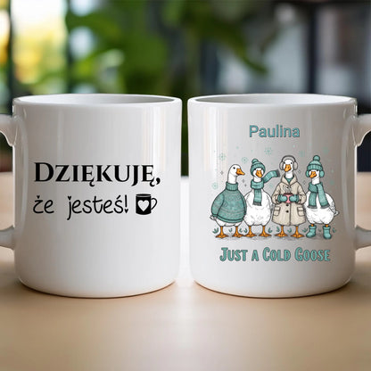 Kubek personalizowany - świąteczne gęsi #297