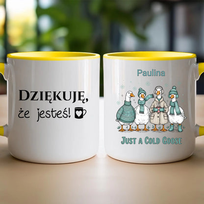 Kubek personalizowany - świąteczne gęsi #297