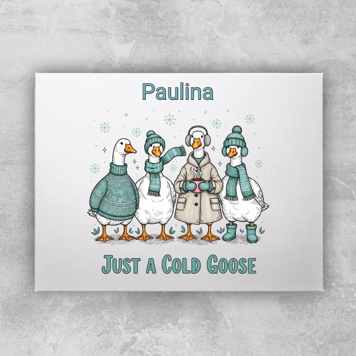 Obraz personalizowany - świąteczne gęsi #297