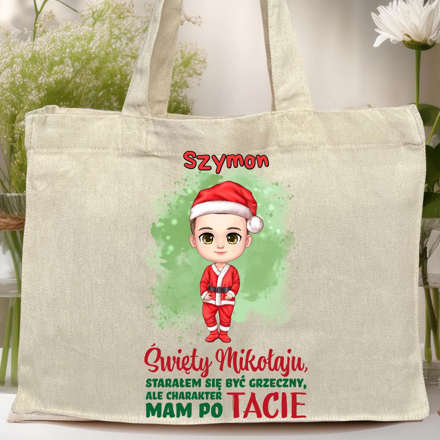 Torba personalizowana świąteczna dla chłopca #95