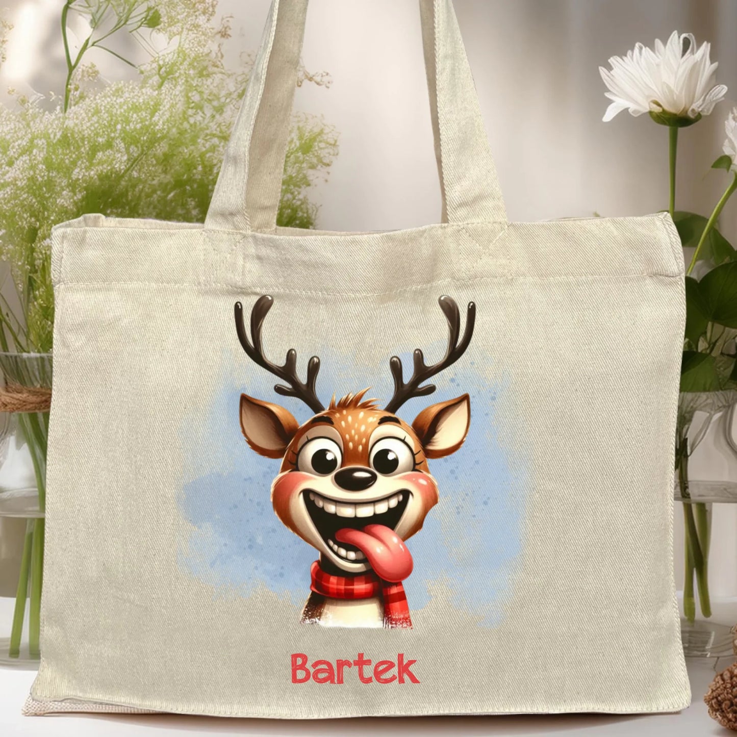 Torba personalizowana świąteczna - Renifer #18