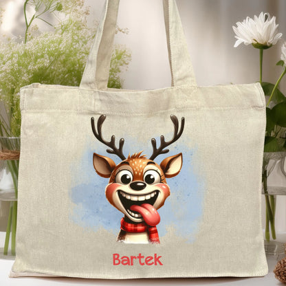 Torba personalizowana świąteczna - Renifer #18