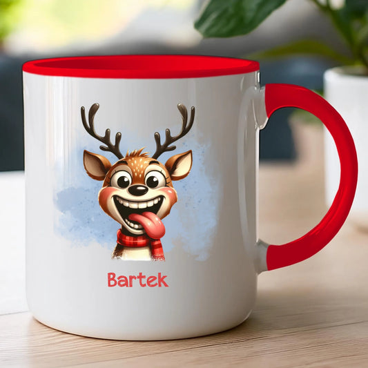 Kubek personalizowany świąteczny - Renifer #18