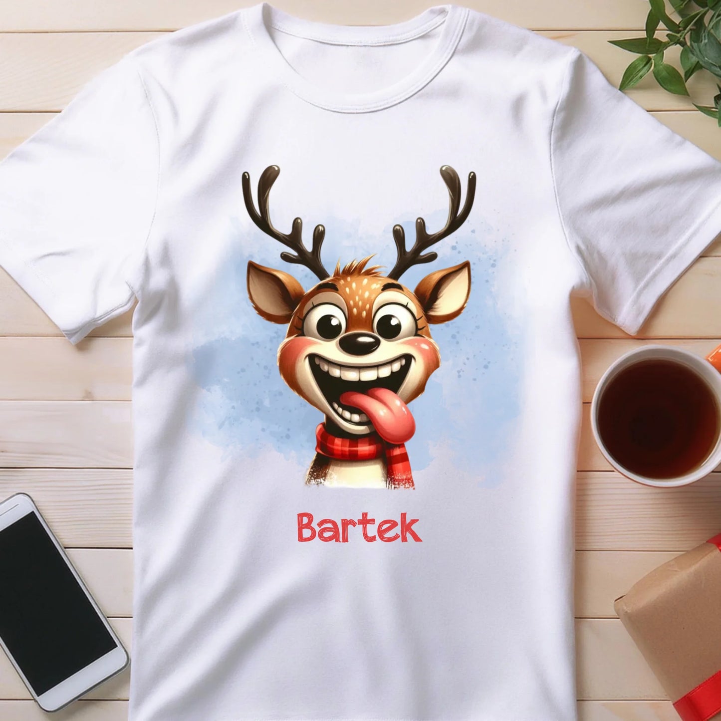 Koszulka personalizowana świąteczna - Renifer #18