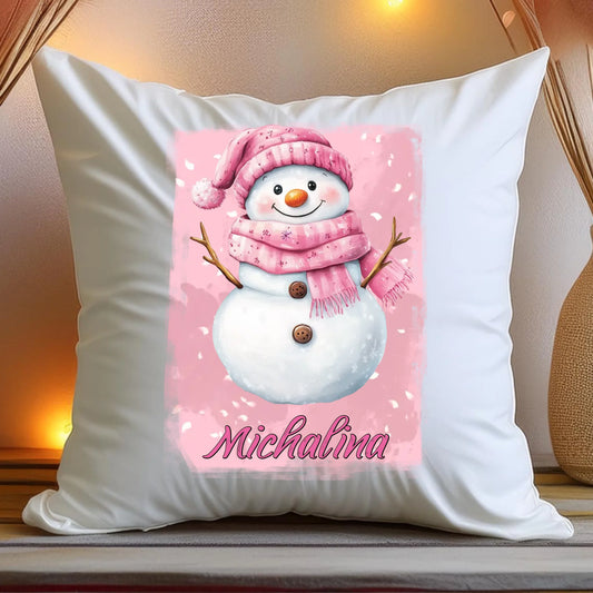 Poduszka personalizowana świąteczna - Bałwanek #21