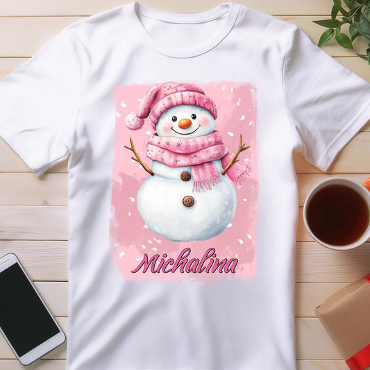 Koszulka personalizowana świąteczna - Bałwanek #21