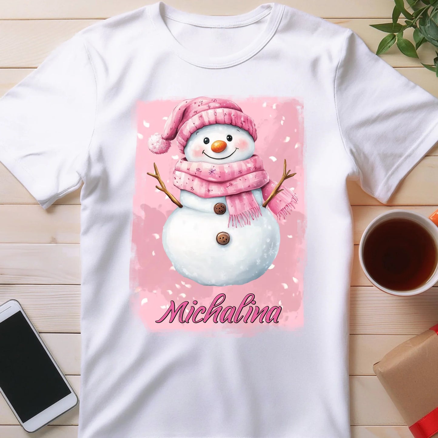 Koszulka personalizowana świąteczna - Bałwanek #21