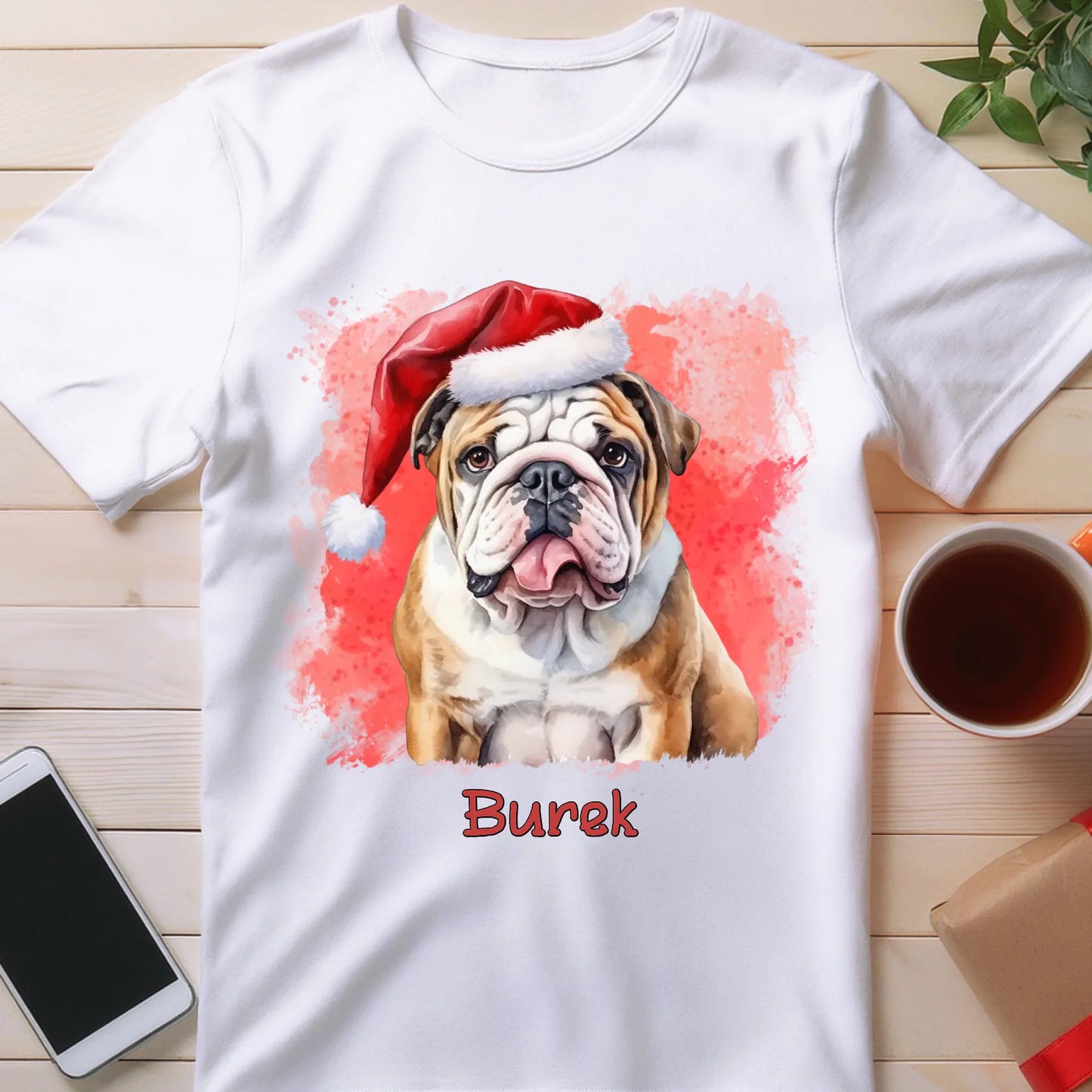 Koszulka personalizowana świąteczna z psem #46